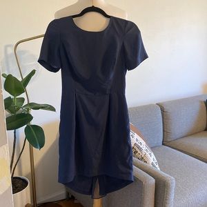 Navy Back Cutout Dress